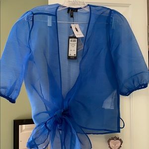Sheer blue blouse